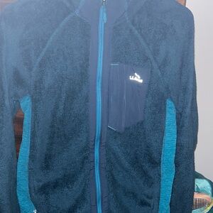 L.L. Bean Teal and Navy Fleece Jacket